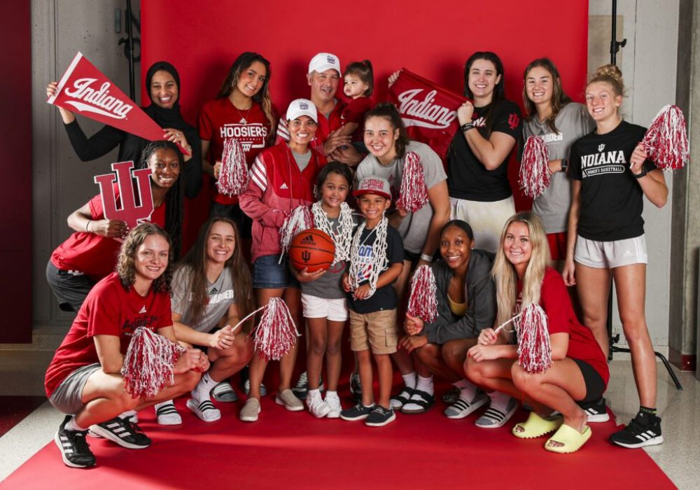 BLOOMINGTON, IN - JULY 28, 2022 - wbb during Team Impact NLI signing at Simon Skjodt Assembly Hall in Bloomington, IN. Photo By Andrew Mascharka/Indiana Athletics